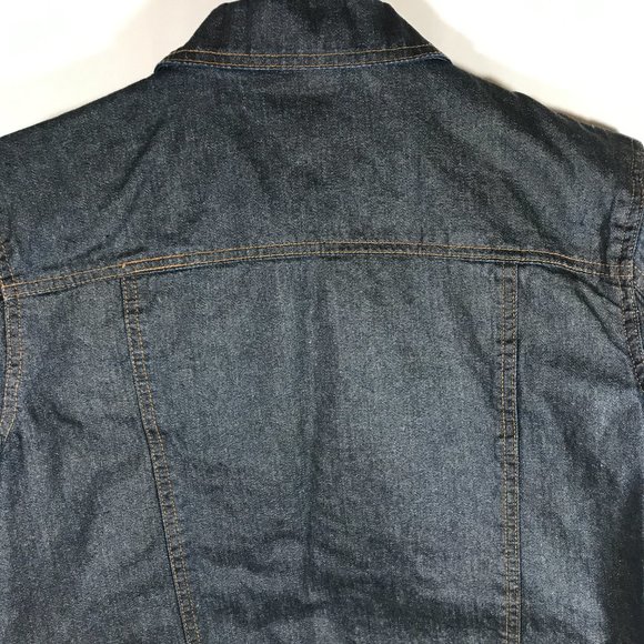 Newport News Jeanology Collection Girl's 10 Blue Button Up Denim Jean Jacket - Picture 11 of 12